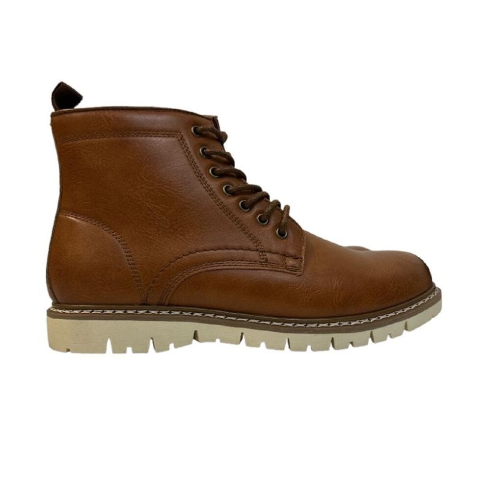 Steve Madden Men's Lightweight Lace-Up Broome Chukka Ankle Boots - Cognac - Picture 2 of 5